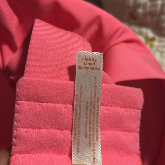 Cacique Lightly Lined Balconette Mesh Lace Overlay Underwire Pink Bra 44i ( 6D ) - Picture 16 of 16